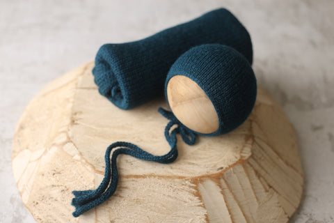 Bonnet and XL wrap set | Teal | RTS