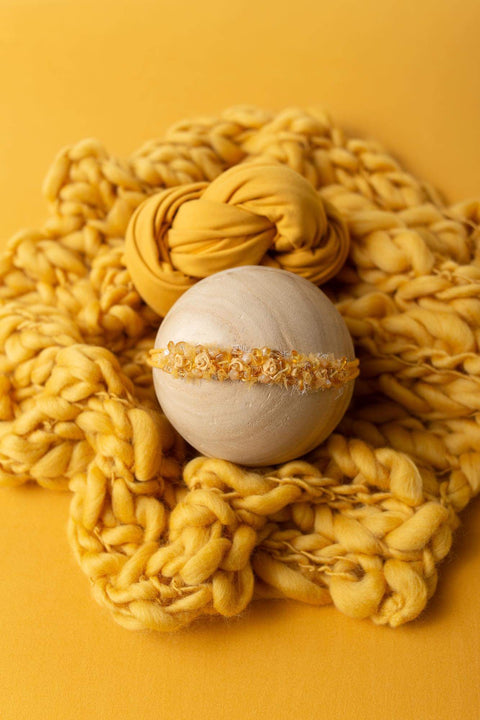 Golden Stitch headband, wrap, backdrop and/or chunky layer set | {Honeycomb} | RTS