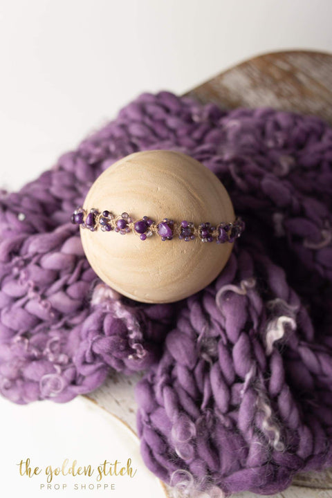 Golden Stitch halo and OOPS mini curly layer set | Plum | RTS
