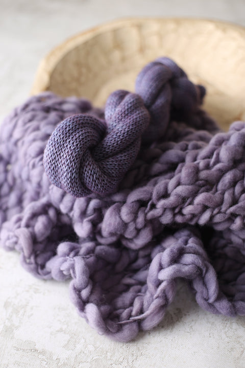 Collab: Golden Stitch headband, wrap and wool layer set | Cool lavender | RTS