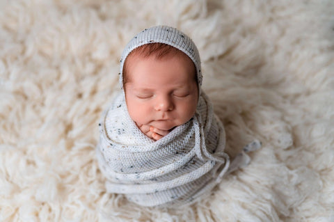 Tweed bonnet and wrap sets | Silver or Cookies & Cream | RTS