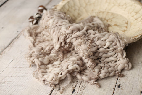 Taupe mini blanket | Curly/No curls