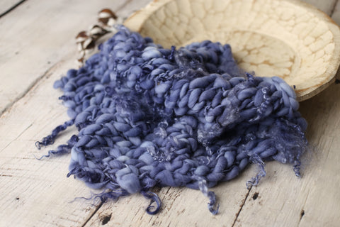 Denim mini blanket | Curly/No curls