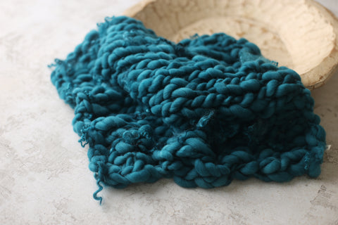 Teal mini blanket | Curly/No curls