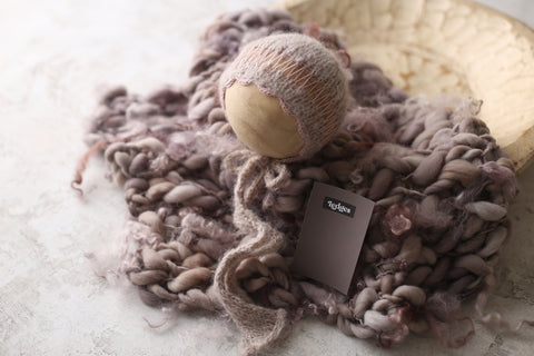Prairie bonnet and curly layer set | Mauve {Ledges} | RTS