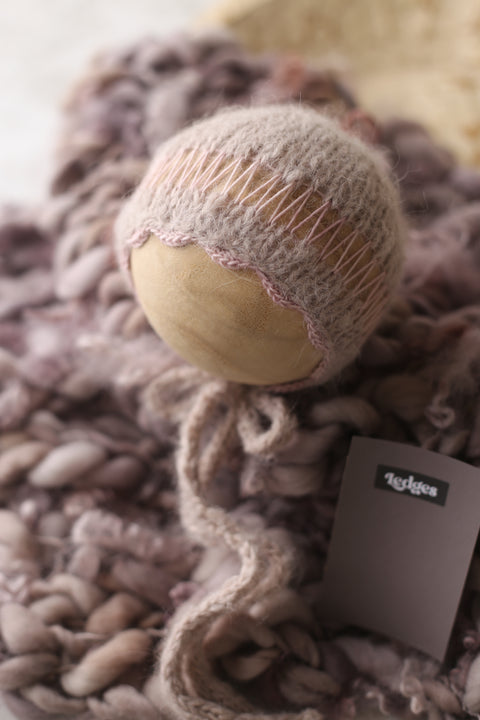 Prairie bonnet and curly layer set | Mauve {Ledges} | RTS