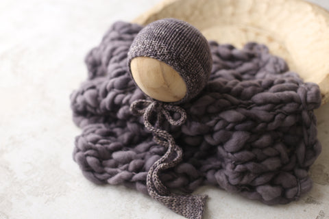 Asher bonnet and wool layer set | Dusk | RTS