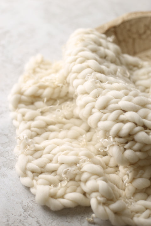 Cream mini blanket | Curly/No curls