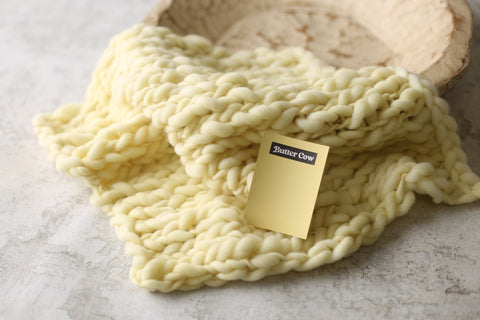 {Butter Cow} mini blanket | Curly/No curls