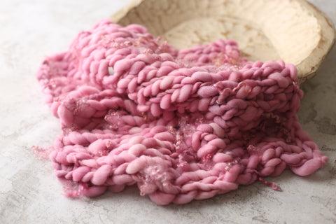 Dusty Rose mini blanket | Curly/No curls