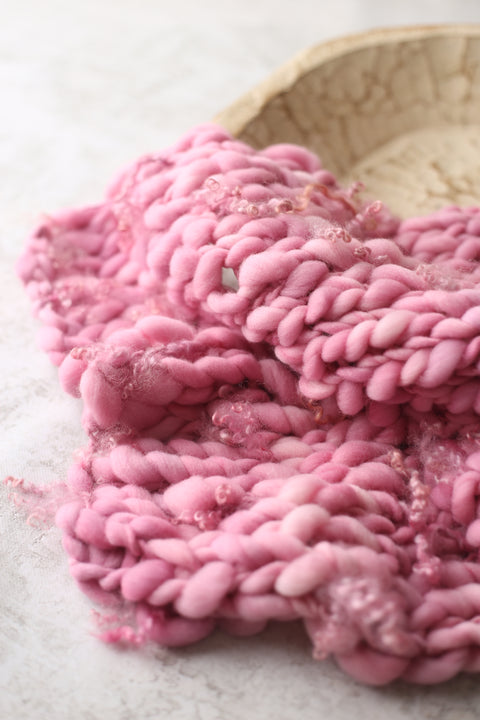 Dusty Rose mini blanket | Curly/No curls