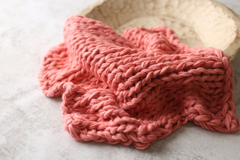 Cotton experimental knit layer | Coral | RTS