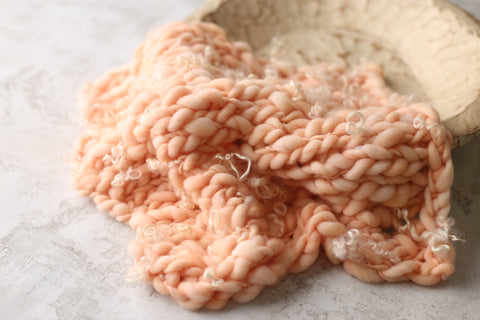 Peaches mini blanket | Curly/No curls