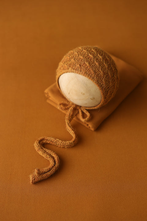 Drew bonnet, wrap and/or backdrop set | Caramel | RTS