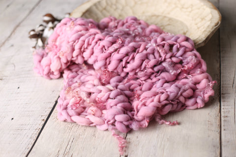 Dusty Rose mini blanket | Curly/No curls