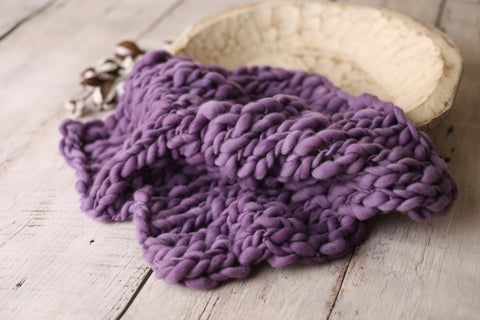 Plum mini blanket | Curly/No curls