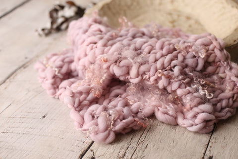 Mauve {Mae Berry?} mini blanket (Purplish) | Curly/No curls