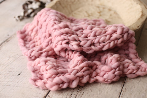 {Tulip time} Mauve mini blanket | Curly/No curls