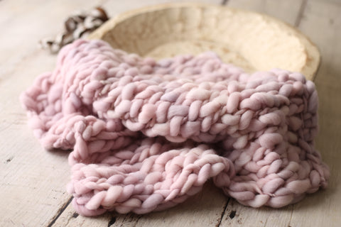 Mauve {Mae Berry?} mini blanket (Purplish) | Curly/No curls