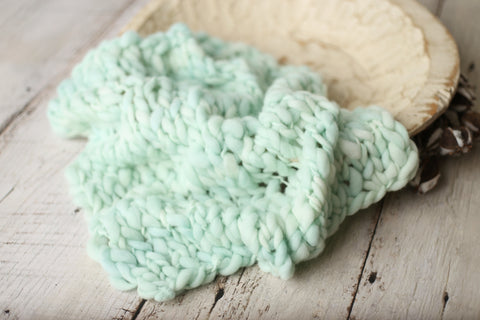 Mint mini blanket | Curly/No curls