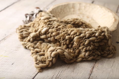 Minky brown mini blanket | Curly/No curls