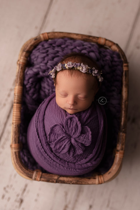 Plum mini blanket | Curly/No curls