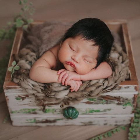 Minky brown mini blanket | Curly/No curls