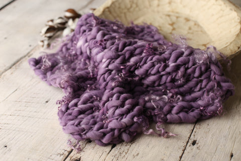 Plum mini blanket | Curly/No curls