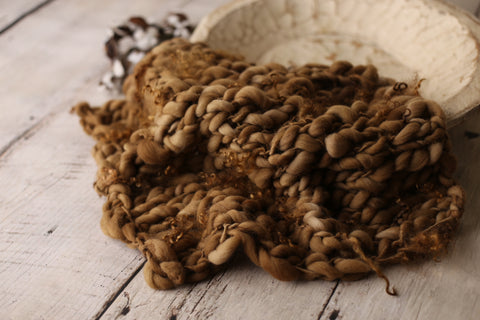 Sepia {Dark Peachy’s Got It} mini blanket | Curly/No curls