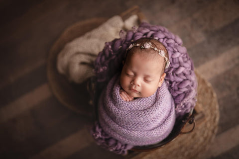 Plum mini blanket | Curly/No curls