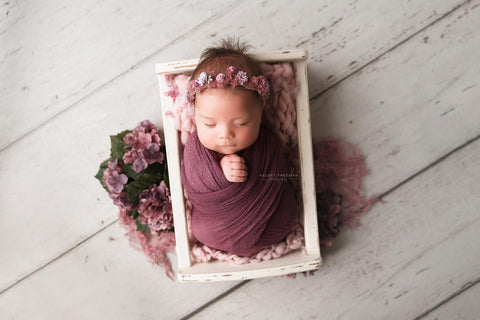 {Tulip time} Mauve mini blanket | Curly/No curls