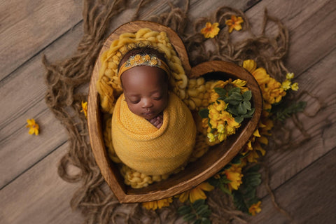 {Honeycomb} Mustard mini blanket | Curly/No curls