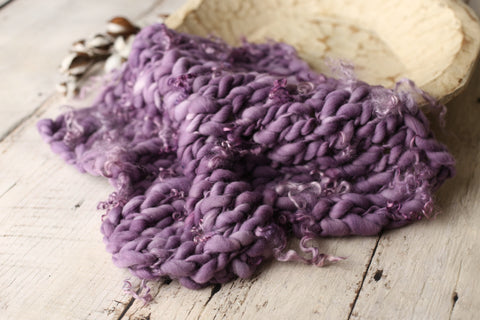 Plum mini blanket | Curly/No curls