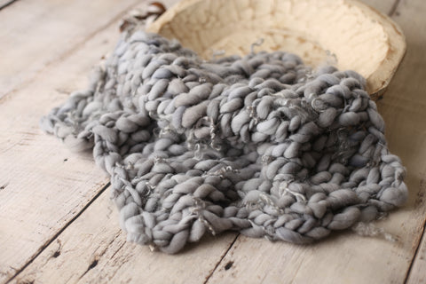 Grey Cool {Twister} mini blanket | Curly/No curls