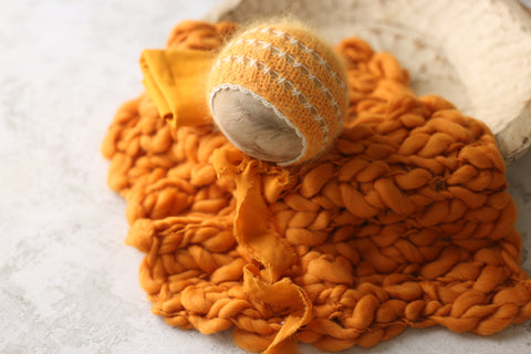 Maria bonnet, OOPS wrap, and chunky layer set | {We Are Golden} | RTS