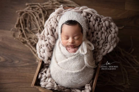 Taupe mini blanket | Curly/No curls
