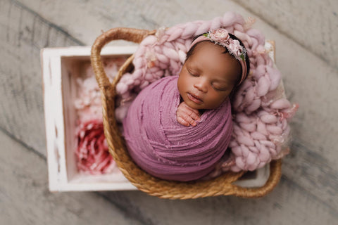 Mauve {Mae Berry?} mini blanket (Purplish) | Curly/No curls