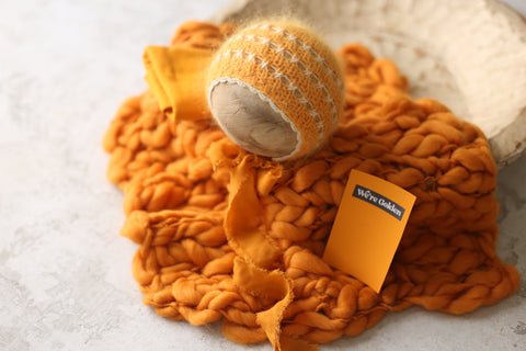 Maria bonnet, OOPS wrap, and chunky layer set | {We Are Golden} | RTS