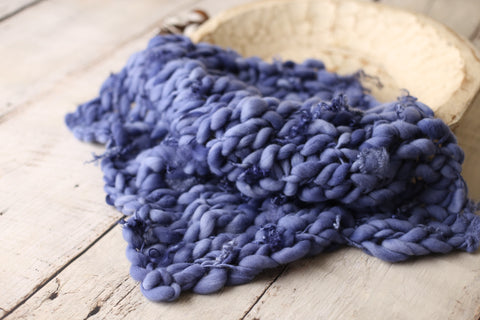 Denim mini blanket | Curly/No curls