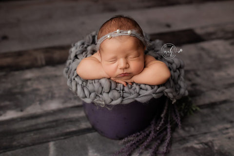 Grey Cool {Twister} mini blanket | Curly/No curls