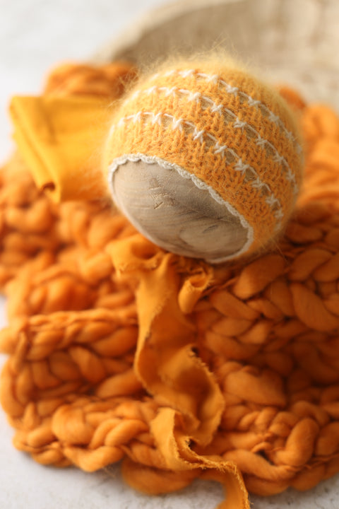 Maria bonnet, OOPS wrap, and chunky layer set | {We Are Golden} | RTS