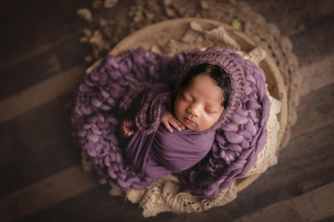 Plum mini blanket | Curly/No curls