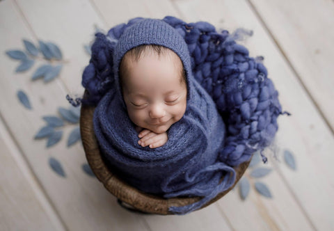 Denim mini blanket | Curly/No curls