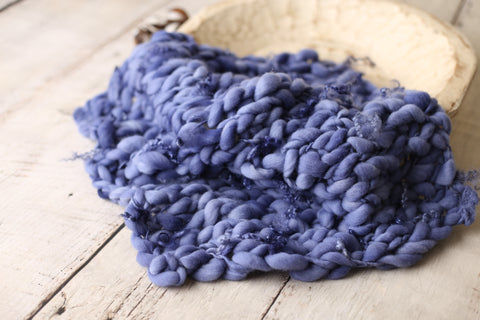 Denim mini blanket | Curly/No curls