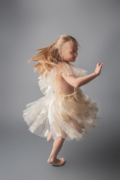 My Darling Emma Sequin Daisy Dress - 6-8Y | RTS Destash