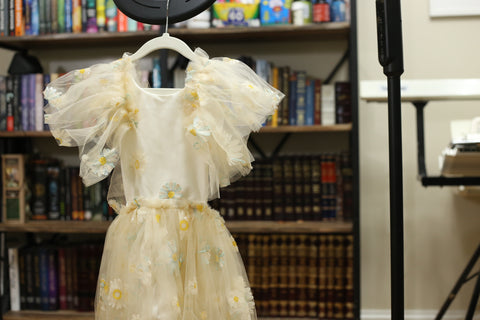 My Darling Emma Sequin Daisy Dress - 6-8Y | RTS Destash