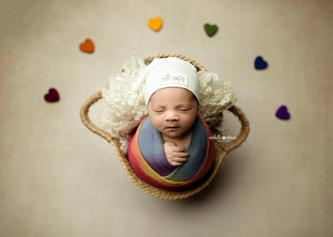 Collab: Golden Stitch Rory bow tieback and/or chunky layer and/or felted heart set | Vintage Rainbow | RTS