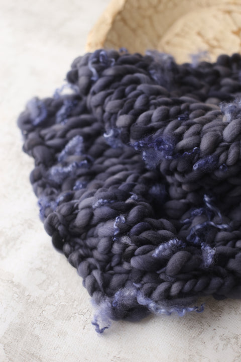 Navy mini blanket | Curly/No curls