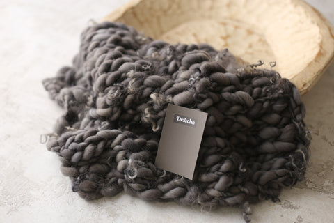 Charcoal mini/large blanket | Curly/No curls