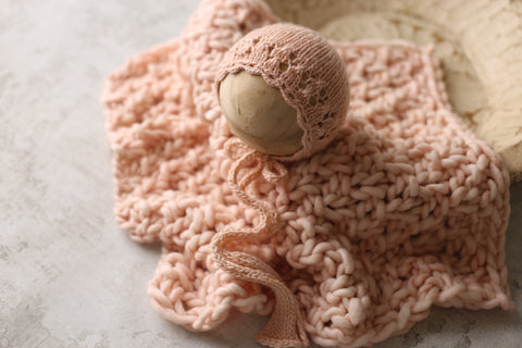 Marnie bonnet and Asher layer | Peachy Pink | RTS